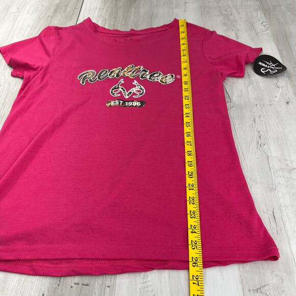 Realtree Pink Short Sleeve Crew Neck Lightweight T-Shirt XL - Picture 5 of 5